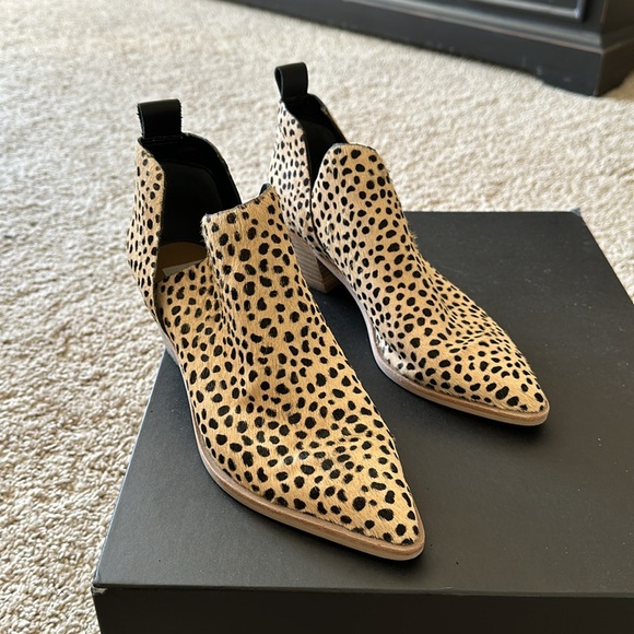 8 - Dolce Vita Sonni Leopard Calf Hair Ankle Booties, size 8 - Picture 2 of 4